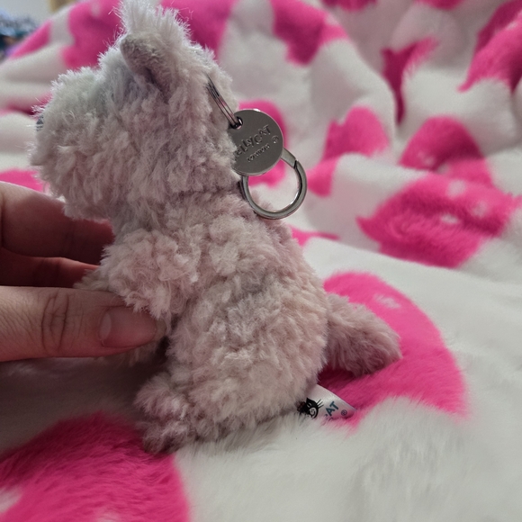 Plush Pink Beige Dog Stuffed Toy - Picture 3 of 3